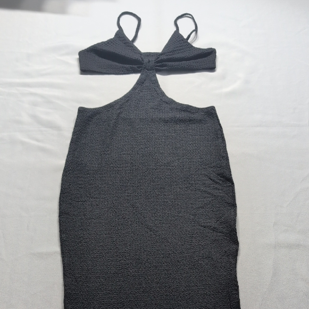 Shein Black Cut-Out Long Dress Size Small